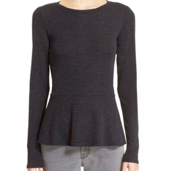 THEORY Malydie Peplum Sweater - Picture 1 of 7